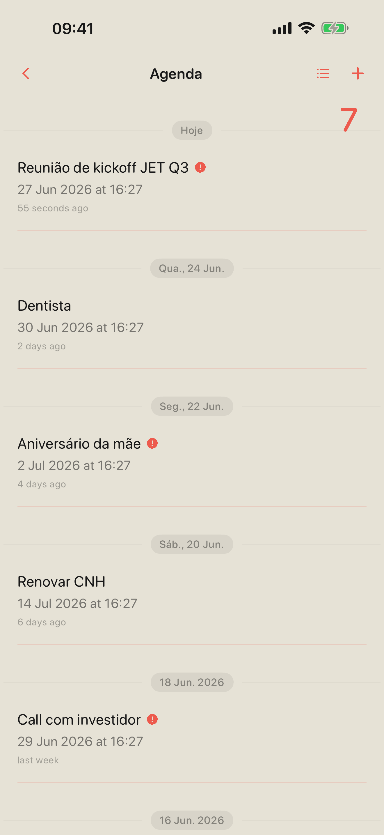 Gaveta Agenda do meew